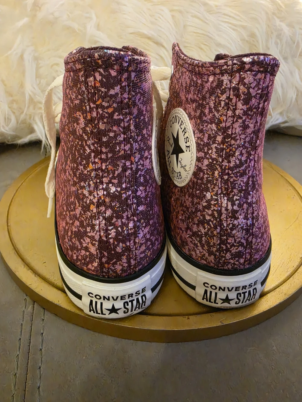 Converse Chuck Taylor High-Top Sneakers — Pink Glitter - Picture 6 of 12